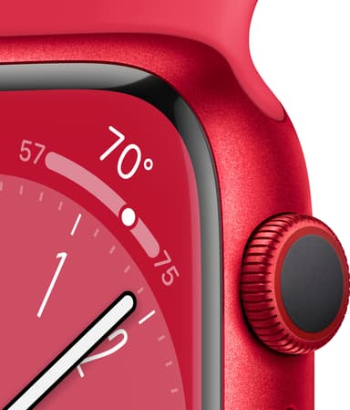Apple Watch Series 8 45mm Cellular (PRODUCT RED alu./PRODUCT RED sportsbånd)