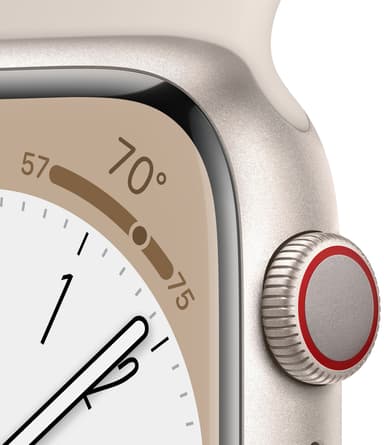 Apple Watch Series 8 41mm Cellular (starlight alu./starlight sportsbånd)
