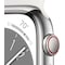 Apple Watch Series 8 41mm Cellular (silver stainless steel/white sportsbånd)