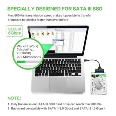 Adapterkabel SATA til USB 3.0