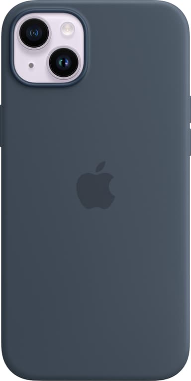iPhone 14 Plus silikoneetui (storm blue)