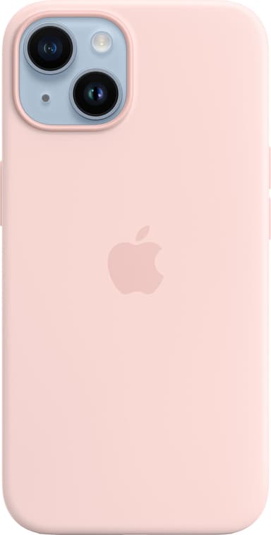iPhone 14 silikone-etui med MagSafe (chalk pink)