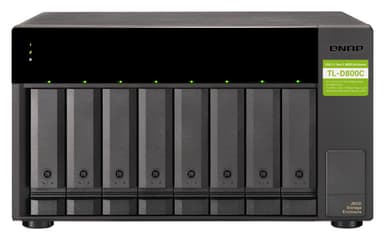 QNAP TL-D800C drevkabinet HDD/SSD kabinet Sort, Grå 2.5/3.5"