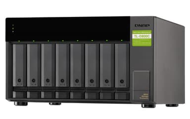 QNAP TL-D800C drevkabinet HDD/SSD kabinet Sort, Grå 2.5/3.5"