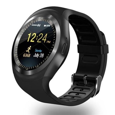 Y1 Smartwatch med Sim Sort Elgiganten