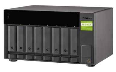 QNAP TL-D800C drevkabinet HDD/SSD kabinet Sort, Grå 2.5/3.5"