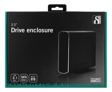 Deltaco MAP-GD34U3 drevkabinet HDD kabinet Sort 3.5"