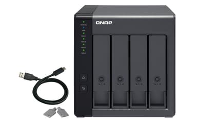 QNAP TR-004 drevkabinet HDD/SSD kabinet Sort 2.5/3.5"