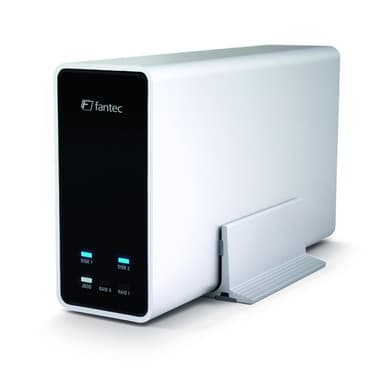 Fantec mobiRAID X2 HDD/SSD kabinet Hvid 2.5"