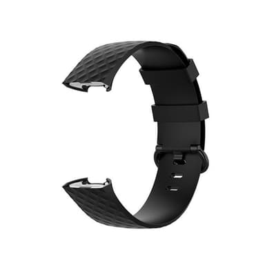 Silikonerem Fitbit Charge4 / Charge 3 - S Sort