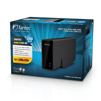 Fantec mobi X2U3-6G HDD/SSD kabinet Sort 2.5"