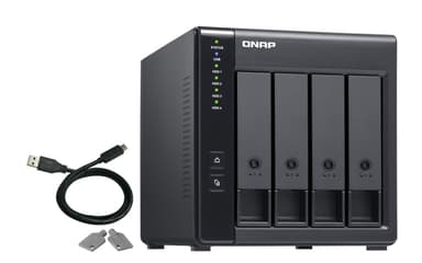 QNAP TR-004 drevkabinet HDD/SSD kabinet Sort 2.5/3.5"