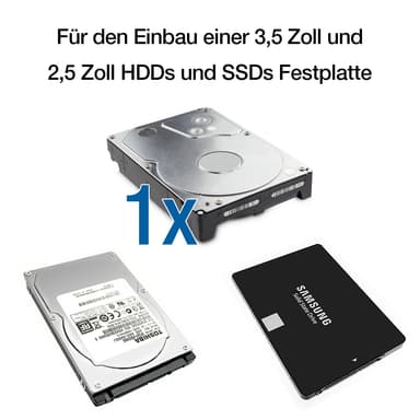 Fantec DB-ALU31 HDD kabinet Sort 3.5"