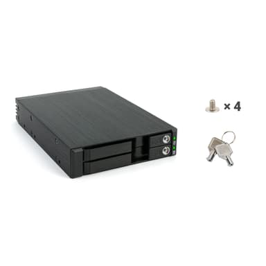 Fantec MR-25DUAL HDD/SSD kabinet Sort