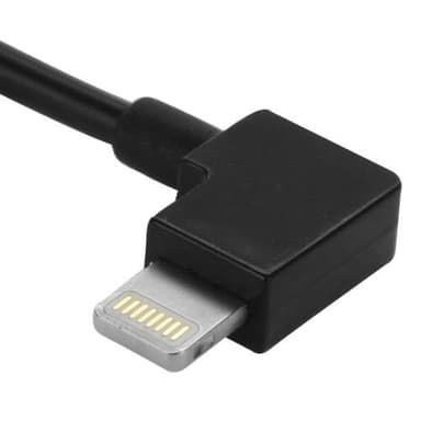 Lightning usb-kabel vinklet – Sort