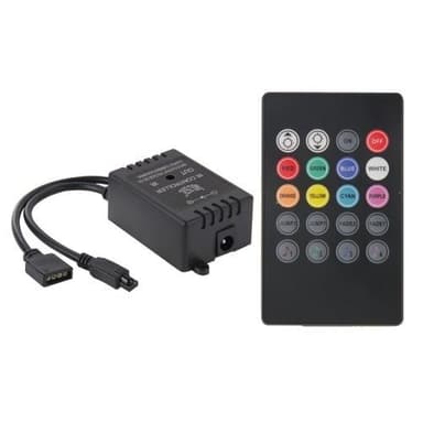 RGB LED Controller med Musik & Fjernbetjening