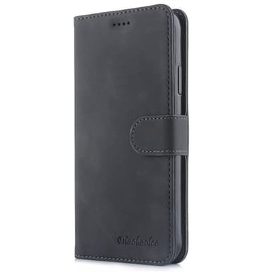 Kunstlæderfoderal med stativ iPhone 11 - Sort