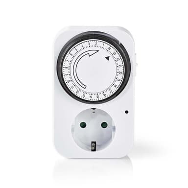 Timer | Analogue | Indendørs | 230 V AC | Strømkabel side B: Stikprop med sidebens jord / Type F (CEE 7/7) | 3500 W | Skiftecyklus: 15 min | IP20