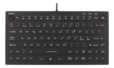DELTACO Mini Silicon keyboard, spill proof, blue LED, IP68, black