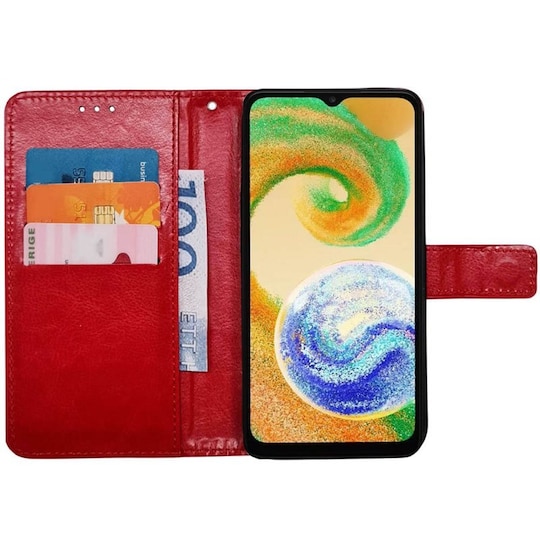 Wallet cover 3-kort Samsung Galaxy A04s - Rød
