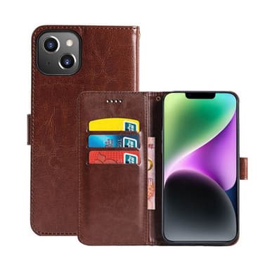 Wallet cover 3-kort Apple iPhone 14 Plus - Brun