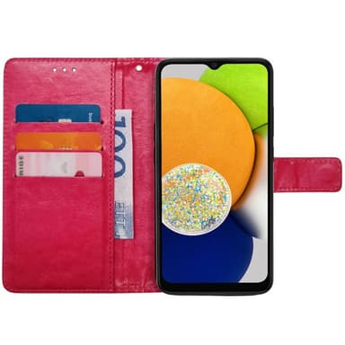 Wallet cover 3-kort Samsung Galaxy A03 - Lyserød