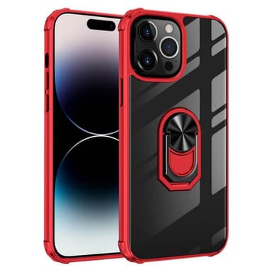Clear Ring Cover Apple iPhone 14 Pro Max - Rød