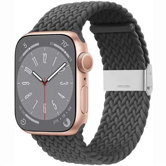 Flettet Elastik Armbånd Apple Watch 8 (45mm) - skygrey