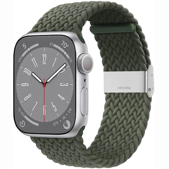 Flettet Elastik Armbånd Apple Watch 8 (45mm) - Army