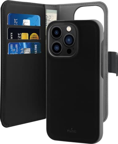 Puro 2-i-1 pung til iPhone 14 Pro Max (sort)