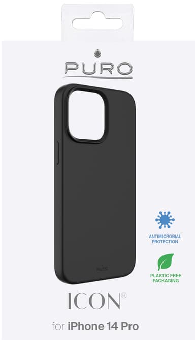 Puro Icon cover for iPhone 14 Pro (sort)
