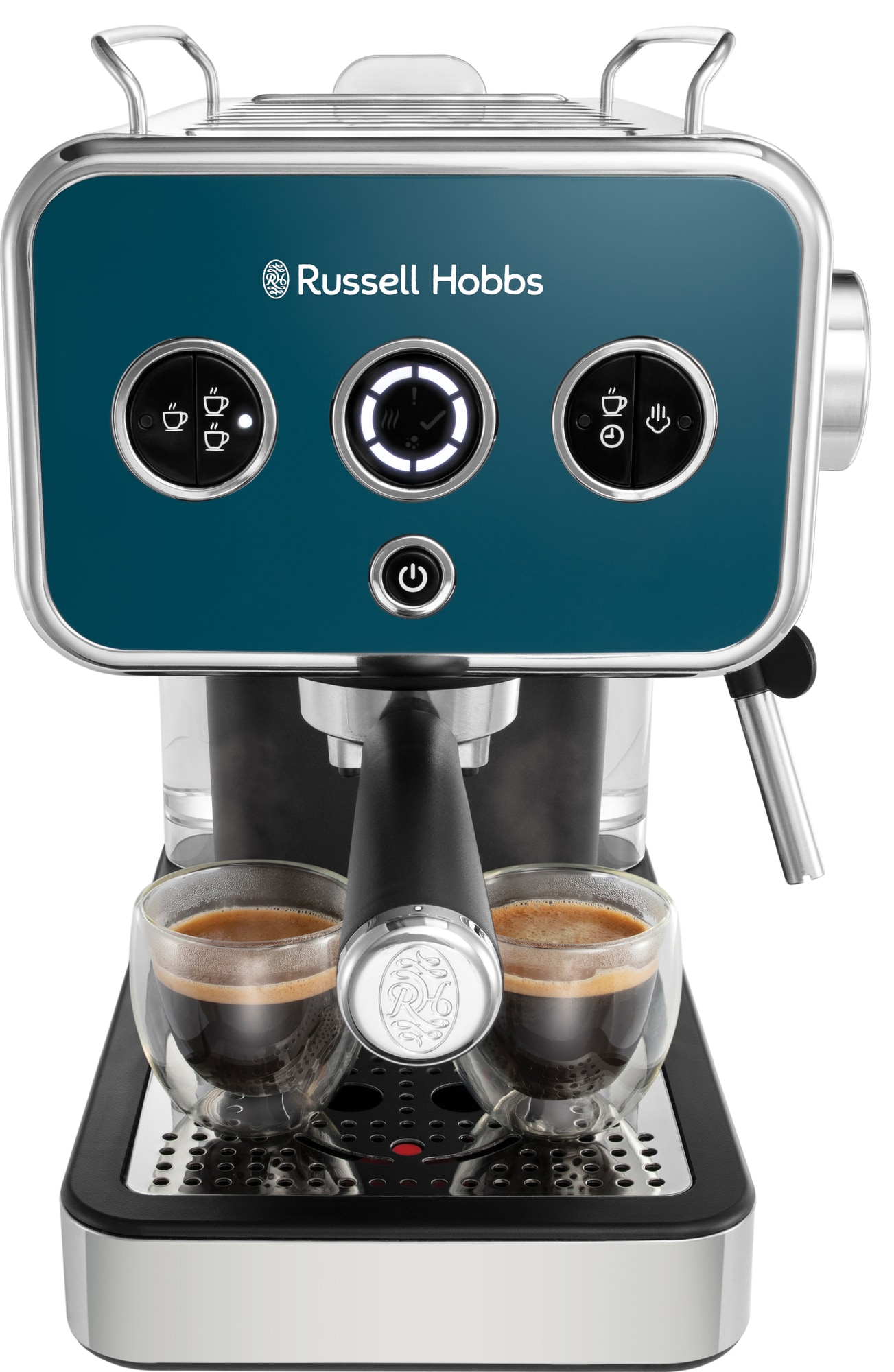 Se Russell Hobbs Distinctions espressomaskine 26451-56 (ocean blue) hos Elgiganten