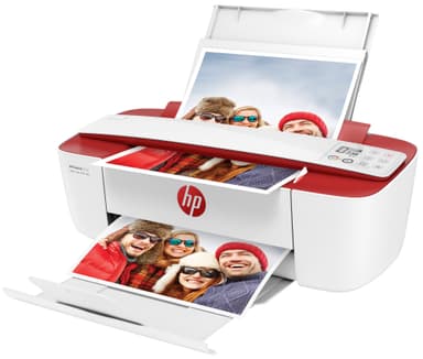 HP DeskJet 3732 AIO inkjet farveprinter - rød/hvid