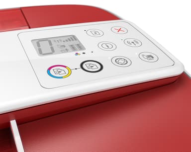 HP DeskJet 3732 AIO inkjet farveprinter - rød/hvid