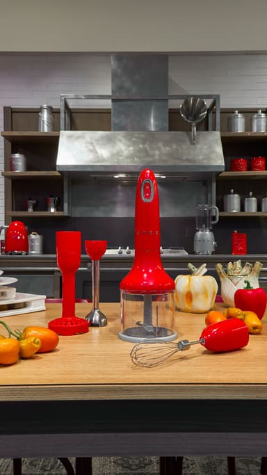 Smeg stavblender HBF22RDEU (rød)