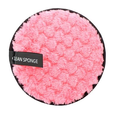 Genanvendelige makeupfjernerpuder Vaskbar makeupfjernelse Puff Face Cleansing Tools Lyserød