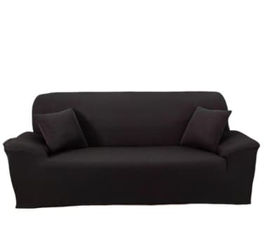 Universal Betræk Til 3-Pers Sofa Sort 2 Stk