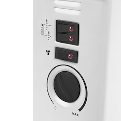 VONROC El-radiator - 2000W - Hvid - Turbo Fan - Justerbar termostat - 3 varmeindstillinger - Til rum op til 24m2 - Ekstra tykt stål