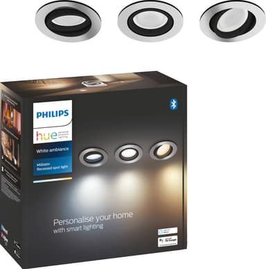 Billede af Philips Hue Milliskin indbygget spotlys 3x5W (aluminium)