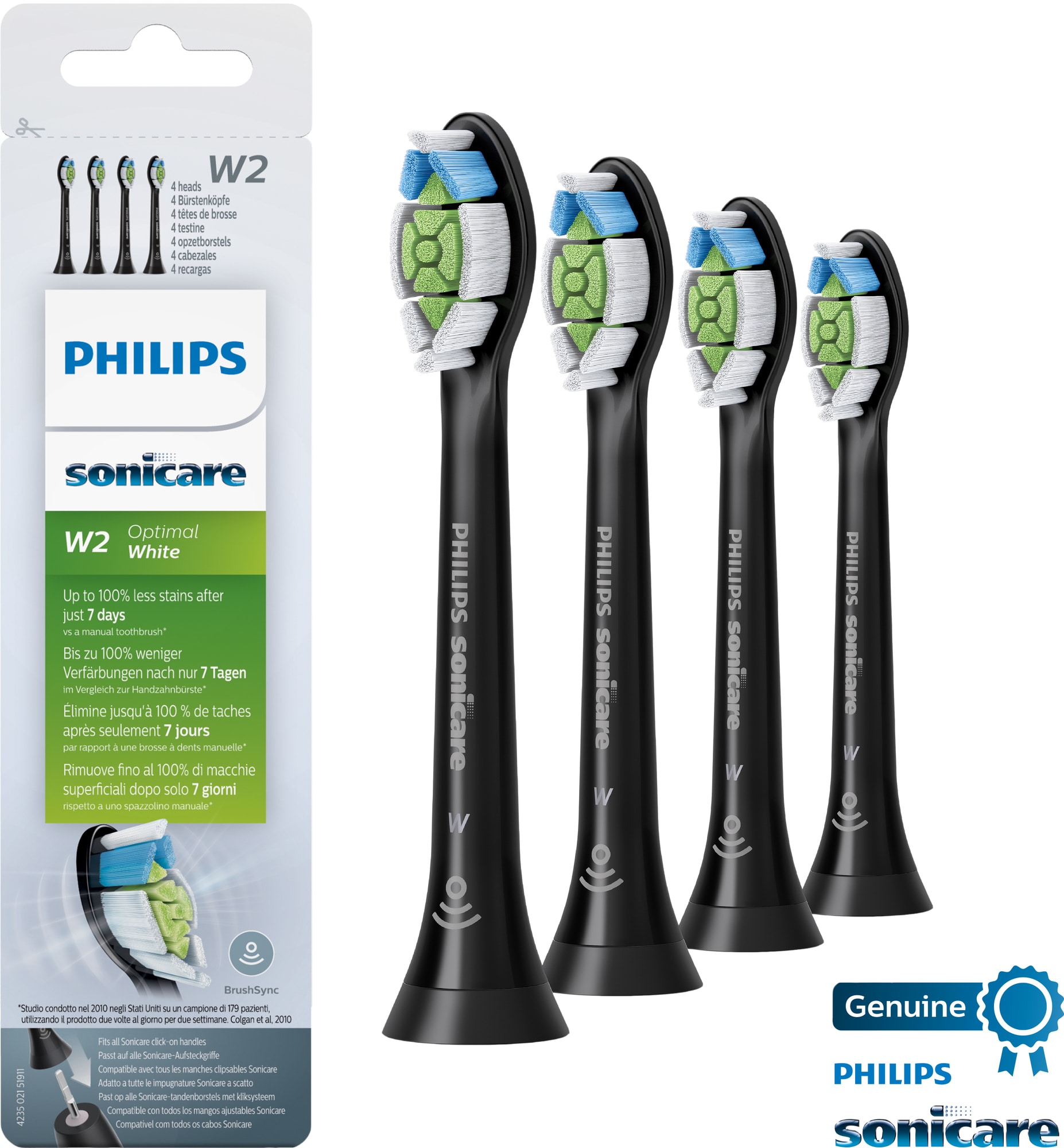 Philips Sonicare tandbørstehoveder HX6064/11 (sort) thumbnail