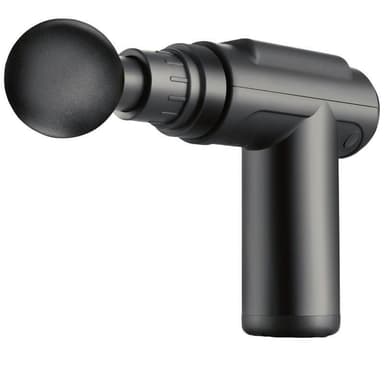 INF Massagepistol med 6 hastigheder og 4 hoveder Sort