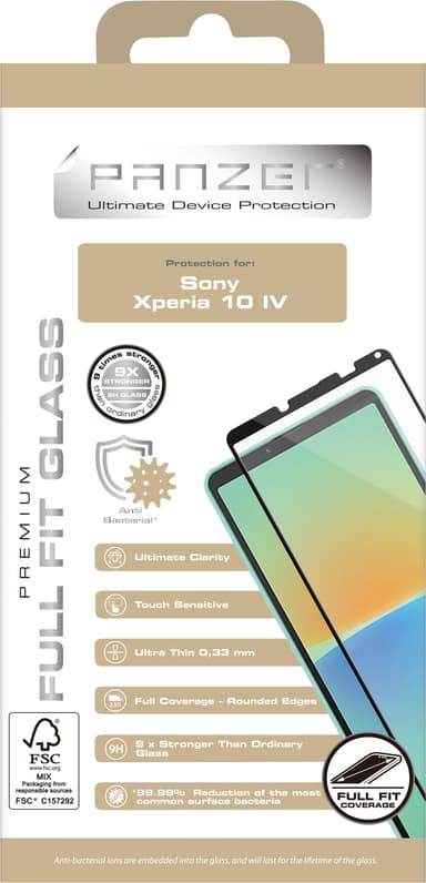 Panzer Full-Fit skærmbeskytter til Sony Xperia 10 IV