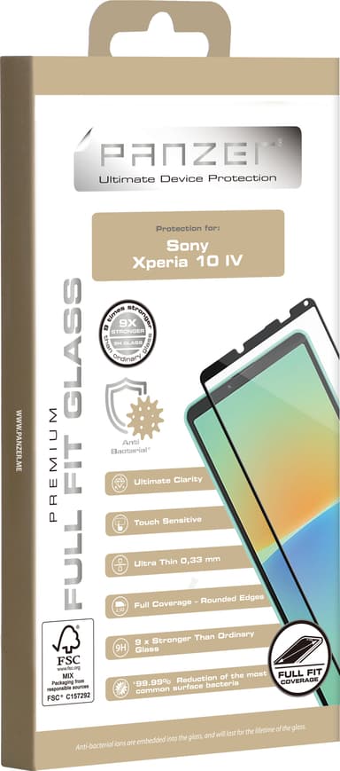 Panzer Full-Fit skærmbeskytter til Sony Xperia 10 IV