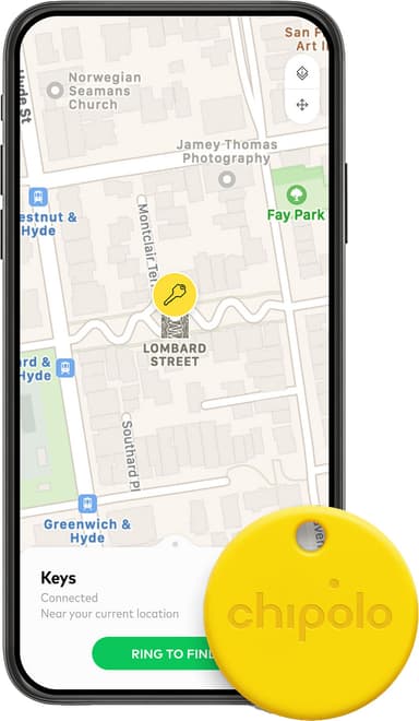 Chipolo One Bluetooth tracker (yellow)