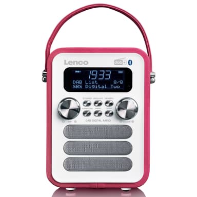 Lenco PDR-051 DAB Radio, Pink/Hvid