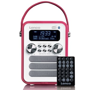 Lenco PDR-051 DAB Radio, Pink/Hvid