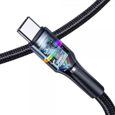 USAMS Kabel U76 LED USB-A/USB-C 1.2 m Guld