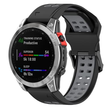 Ur armbånd Sort 22 mm Garmin Fenix 7/7 Solar/6 GPS/6 Sapphire GPS/Forerunner 955/COROS VERTIX