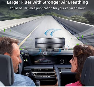 Luftrenser til bil HEPA filter Sort