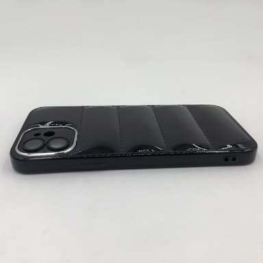 The Puffer Phone Case Down Soft Touch Jacket 3D beskyttelsescover Sort iPhone 12